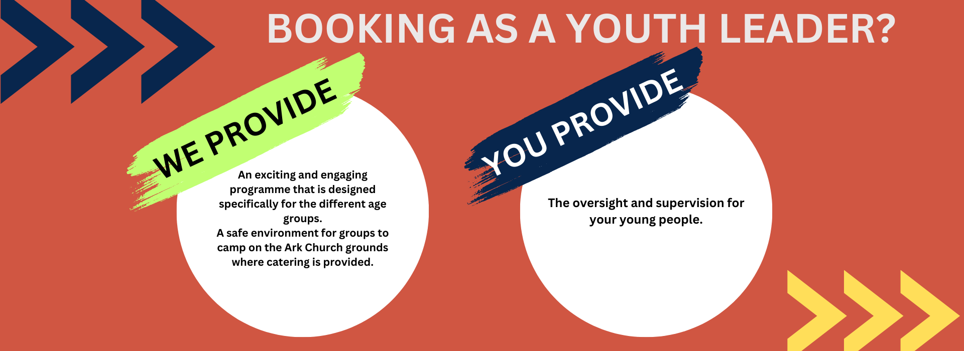 booking as youth leader